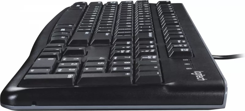 Tastierë Logitech K120 për Biznes, Full-size (100%), Wired, USB, QWERTY, E zezë