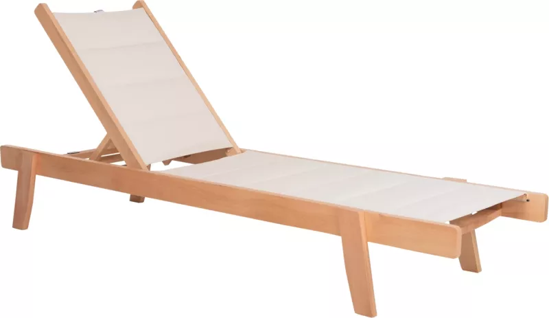 Shezlong plazhi MILOS FH10650.01 dru ahu, mbulesë jastëku natyrale-ecru 204x65x92,5H cm