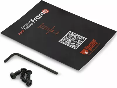 Kornizë kontakti dhe vulosjeje Thermal Grizzly AM5, alumin, me pad silikoni, e zezë, set