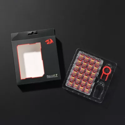 Switch Redragon Bullet-F A113, tactile (ekuivalent MX Blue), set 24 copë, kuqe