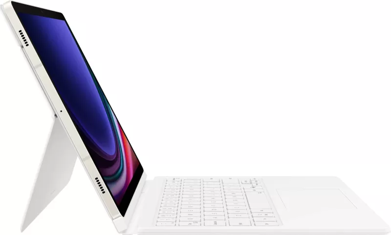 Mbështjellës tastierë Samsung EF-DX725, QWERTZ, Touchpad, Galaxy Tab S9, Galaxy Tab S9 FE, Bardhë
