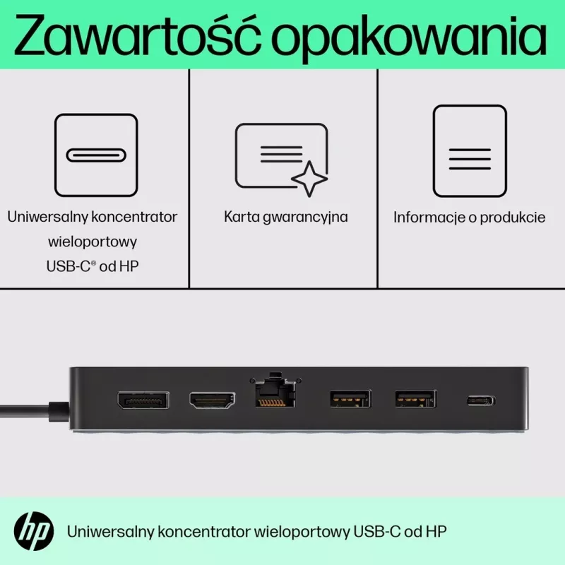 Hub HP universal, Ethernet LAN, 7 porte, USB-C, i zi
