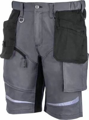 Pantallona të shkurtra mbrojtëse LAHTI PRO L4071203, slim fit, madhësi L, gri-e zezë