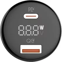 Karikues për veturë LDNIO C101 100W 2 porte USB-A/USB-C, i zi