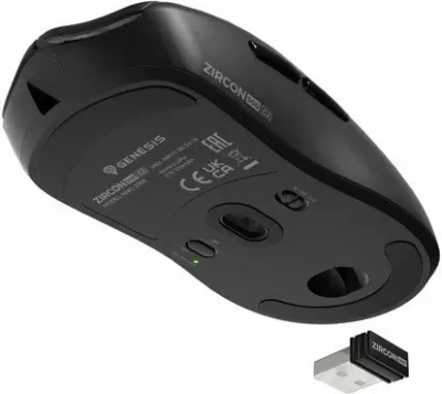 Maus gaming wireless GENESIS Zircon 500 G2 NMG-2113, 10000 DPI, 2.4GHz/BT/USB, i zi