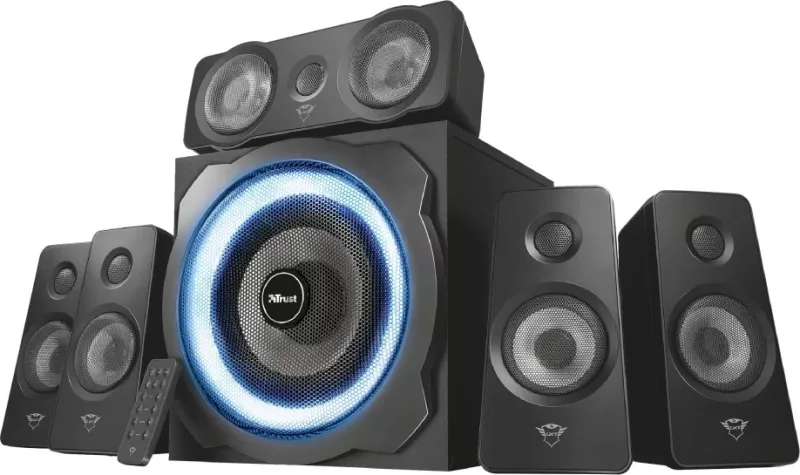 Sistemi i Altoparlantëve Trust GXT 658 Tytan, 5.1 Kanale, 90 W, i Zi