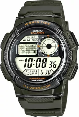 Orë dore për meshkuj Casio, e zezë