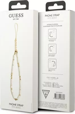 Varëse për celular Guess GUSTPEAW, Heishi Beads, e bardhë