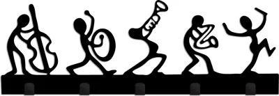 Varëse muri prej metali, motiv bendi muzikor, Wallity, e zezë