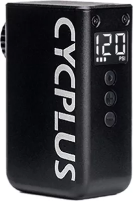 Pompë elektrike mini për biçikletë Cycplus AS2 Pro 120 PSI, USB-C, 420 mAh, e zezë, set 8 copë