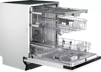 Enëlarëse, Samsung DW60M6070IB/ET, plotësisht e integruar (E), ekran LED i gjerë, raft i tretë fleksibël