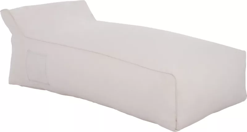 Pouf për shtrirje Wadelin FH5774.11 me textilene bardhë 190x80x40-60 cm