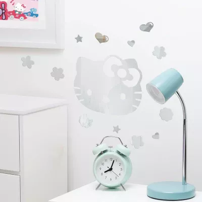 Stikerë muri me pasqyrë Paladone Hello Kitty, 50 copë, argjend