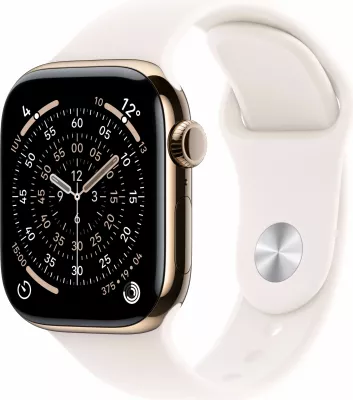 Smartwatch Apple Watch S11 Titan Gold Cellular 46mm, rrip sportiv rozë M/L