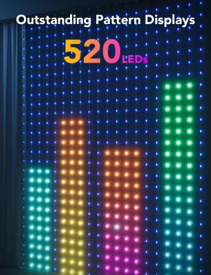 Drita perde LED Govee Curtain Lights 2m x 1.5m, RGB, kontroll me aplikacion