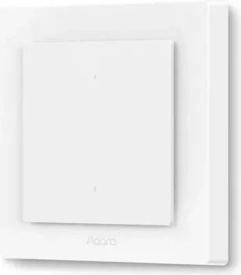 Switch dritash smart AQARA H2 EU WS-K07D, 2 butona, 1 kanal, Matter over Thread/Zigbee, i bardhë, paketim 1 copë
