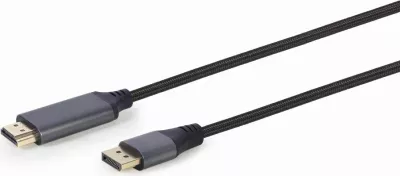 Kabllo HDMI- DisplayPort Gembird, type-A, 4K, 1.8 m, e zezë 
