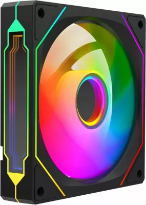 Ventilator kasë PC Rampage 7C-120S 120mm ARGB PWM, i zi, 1 copë