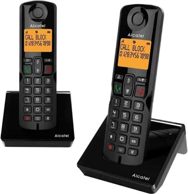 Telefon pa kabllo Alcatel S280 Duo, ngjyrë e zezë