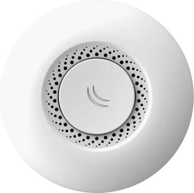 Access Point MIKROTIK RBcAP2nD 2.4GHz Wi‑Fi 4 300Mbps PoE, i bardhë, set me PoE injector + adapter rryme + kit montimi