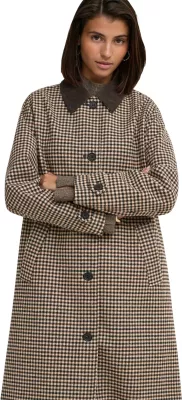 Pallto për femra Jacqueline de Yong JDYVALERIE Check Coat OTW 15376712, kafe [Madhësia: L]