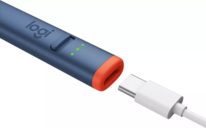 Stilolaps digjital Logitech Crayon për edukim, Apple, iPad Pro, Blu, Portokalli