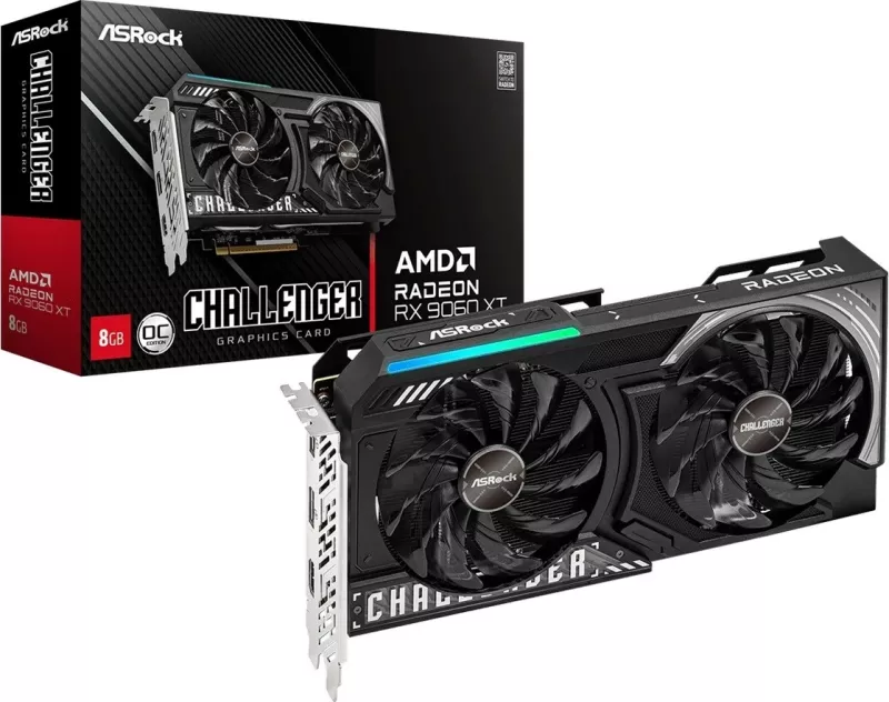 Kartelë grafike Asrock RX 9060 XT Challenger OC, 8 GB, e zezë