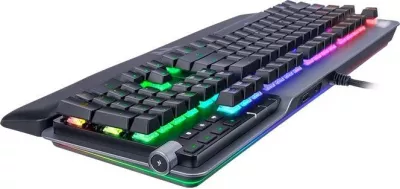 Tastierë mekanike Thermaltake Agent K5, Blue Switch, RGB, full-size, titanium