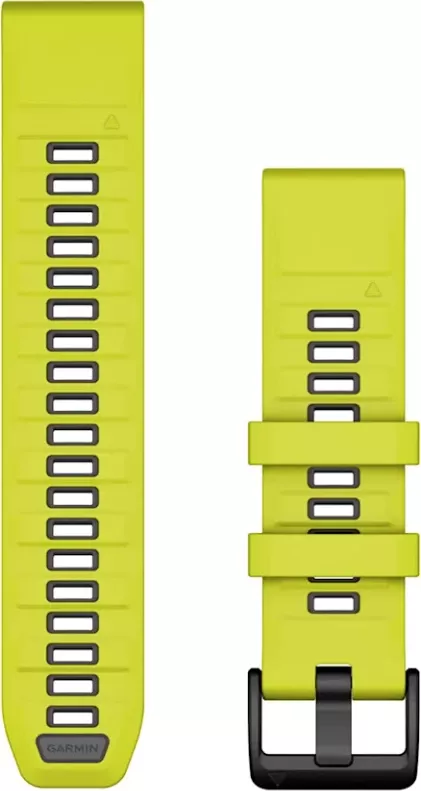 Rrip për smartwatch Garmin QuickFit® 22 Bands, Amp Yellow/Graphite Silicone