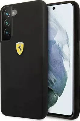 Mbështjellës Ferrari FESSIHCS22MBK On Track Silicone për Galaxy S22+ S906, silikon, i zi