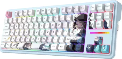 Tastierë mekanike Redragon Antonium PRO K728AK-RGB-PRO, 80%, RGB, wireless/wired, blue