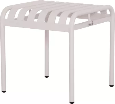 Stool i shkurtër alumini RACHEL, ngjyrë e bardhë, FH6340.02, 45x45x46cm