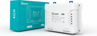 Switch smart Wi‑Fi SONOFF 4CHR3, 4‑kanal, 10A, 3500W, 2.4GHz, i bardhë