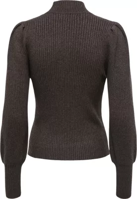 Xhemper për femra Only ONLKATIA LIFE L/S HIGHNE PULL KNT NOOS 15232494, kafe [Madhësia: XL]