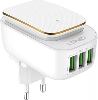 Karikues USB LDNIO A3305, 3x USB 3.4A (17W), me kabllo Micro USB, ari