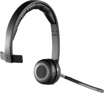 Kufje Logitech H820e (981-000512) wireless mono me USB, të zeza, set me stacion karikimi
