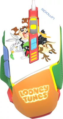 Maus gaming Spawn Looney Tunes RGB, 12800 DPI, 7 butona, USB-A me kabllo të gërshetuar