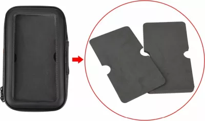 Mbështjellës universal për celular Hurtel, madhësia XL, i papërshkueshëm nga uji, i zi