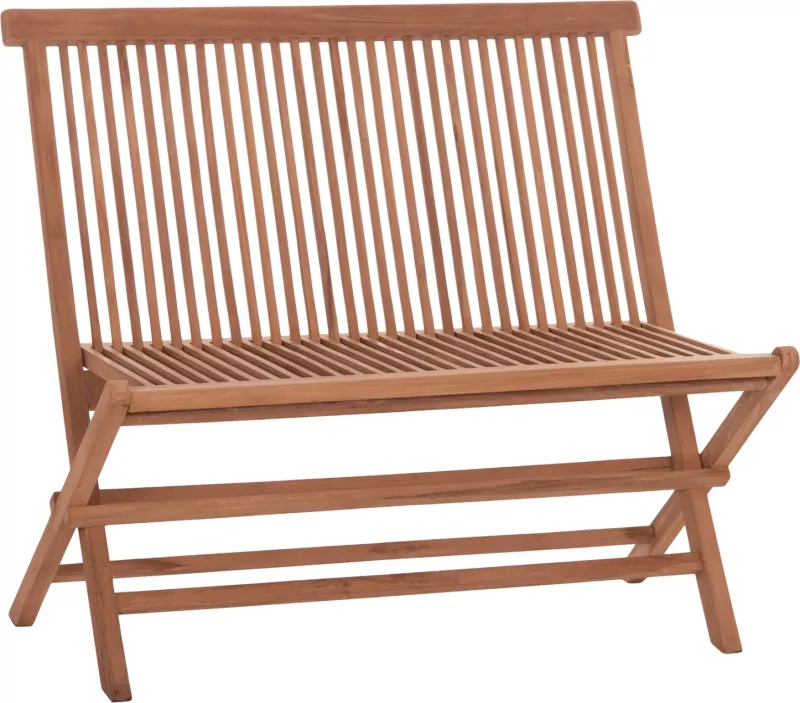 Bankë palosëse KENDALL, dru tik natyral, 100x47x89cm