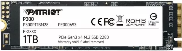SSD Patriot P300 P300P1TBM28 1TB M.2 NVMe PCIe Gen3 x4 (2280)