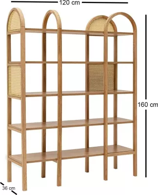 Raft librash Hanah Home, Nala 120, ngjyrë natyrale