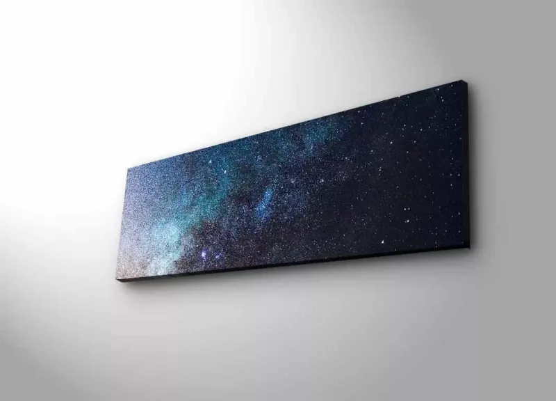 Pikturë dekorative me drita LED, kanavacë, shumëngjyrëshe, 30x90cm, 3090NASA-012