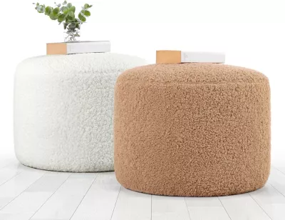 Puf Skylee, lëkurë artificiale, ngjyrë kafe, Atelier del Sofa