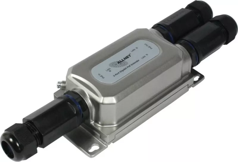 Repeater rrjeti ALLNET ALL-PR2013O-30W, 1000 Mbit/s, Ethernet LAN, e zezë, argjend