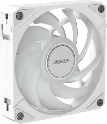Ventilator kasë PC Gigabyte AORUS EZ Chain Fan 120 Ice GP-ECFAN1201 ICE, 120mm ARGB PWM 4-pin, 2000rpm, i bardhë, 1 copë