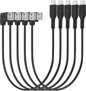 Kabllo USB-A në USB-C Kensington Charge & Sync, 5 copë, 0.327m, e zezë
