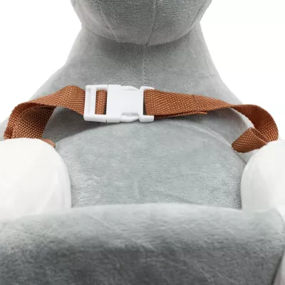 Lodër lëkundëse Baby Mix gomar me melodi, shina druri, rripa sigurie, deri 25 kg, 12m+, kafe
