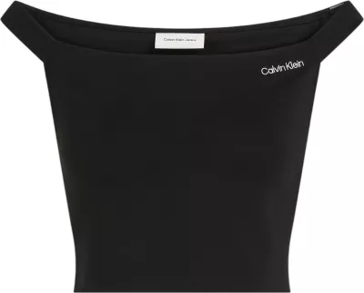 Maicë bardot për femra Calvin Klein Jeans J20J225542, e zezë