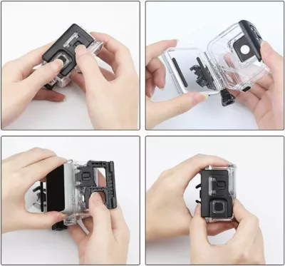 Mbështjellës i papërshkueshëm nga uji Tech-Protect GA200 për GoPro Hero 5/6/7, Transparent