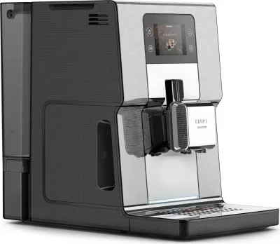 Aparat kafeje Krups Intuition Experience+ EA877D, 3L, mulliri i integruar, ekran me prekje, ngjyrë e zezë/çelik